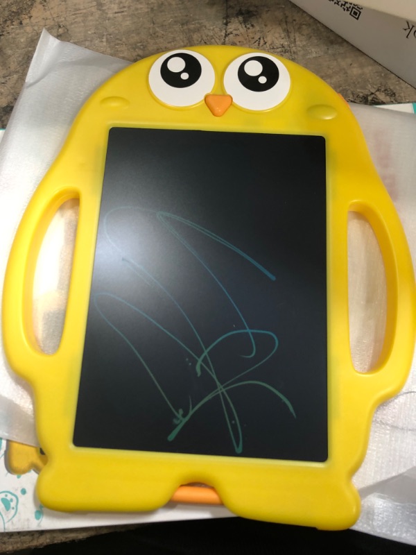 Photo 3 of LCD Writing Tablet for Kids 2 3 4 5 6 7 8 Years Old Boys and Girls,10 Inch Cute Penguin Drawing pad with 2 Stylus,Erasable and Portable Drawing and Doodle Board for Toddlers (10 inch) 2 pack