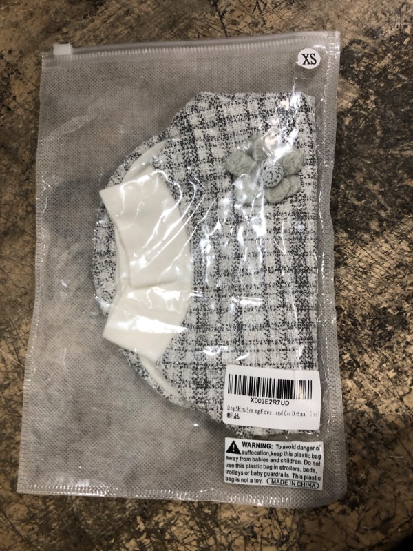 Photo 1 of MESHEEN Elegant Premium Dog Shirt for Puppy and Cat Made of Soft Breathable Stretch Customized Fabric, Dog Clothes Use Mid Collar Short Sleeve Design Make Your Pet More Cute and Fashion XS(3.3-5.5lb) Grey