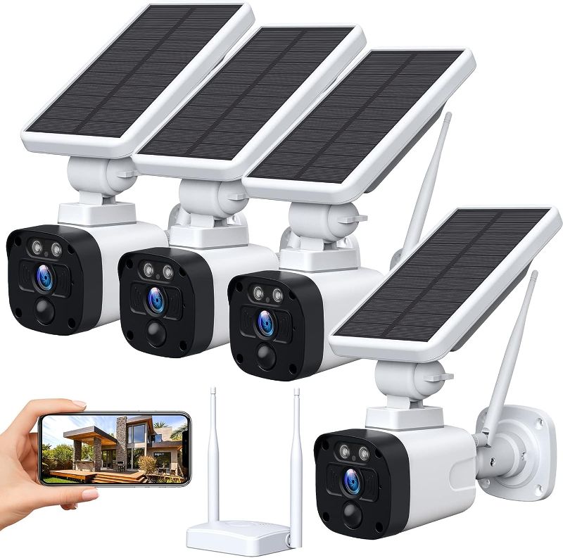 Photo 1 of  4MP Solar Wireless Security Camera System Outdoor 