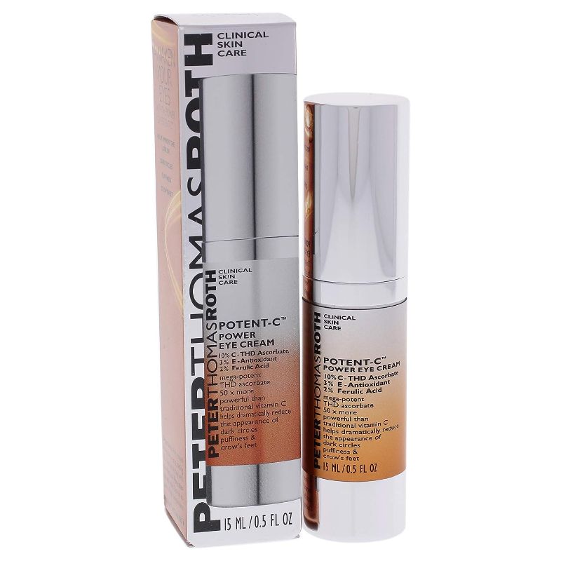 Photo 1 of Peter Thomas Roth | Potent-C Power Eye Cream | Brightening Vitamin C Eye Cream for Dark Circles, Puffiness and Crow's Feet, 0.5 Fl Oz
