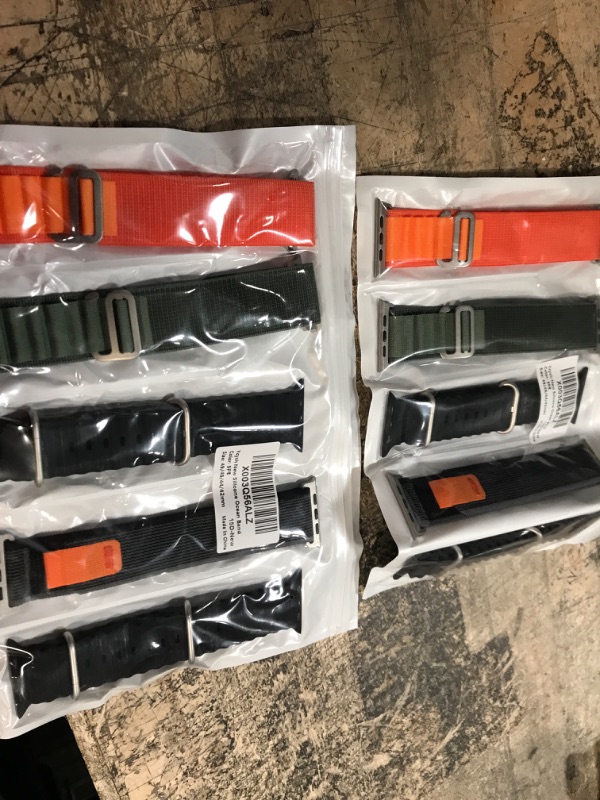 Photo 2 of 2pcks of Ycysh 5 Pack Compatible with iWatch Bands 49mm 45mm 44mm,Mixed Suit for iwatch Series 8 SE,44/45/49mm Black,Midnight,Black Gray,Green,Orange