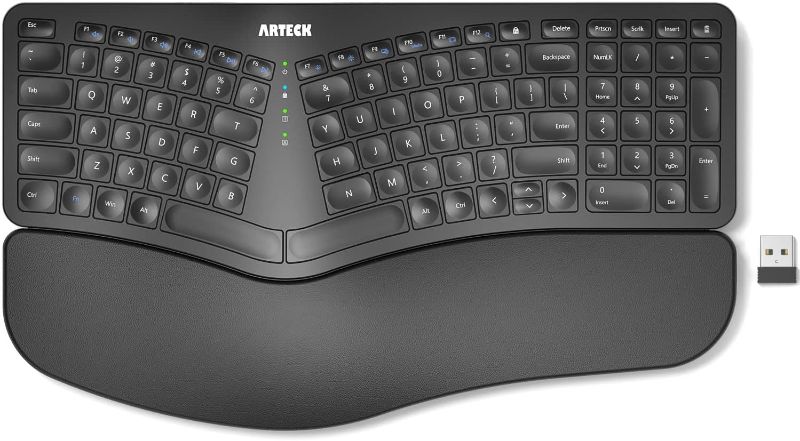 Photo 4 of Wireless Ergonomic Keyboard with Gel Wrist Rest Bundle