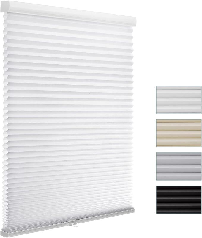 Photo 1 of 
Custom MYshade Cellular Window Shades, Light Filtering 1.5 inch Diameter Honeycomb Blind Cordless, Thermal Insulated Blinds Pleated Window Shade for Office,...
Color:White-1.5''
