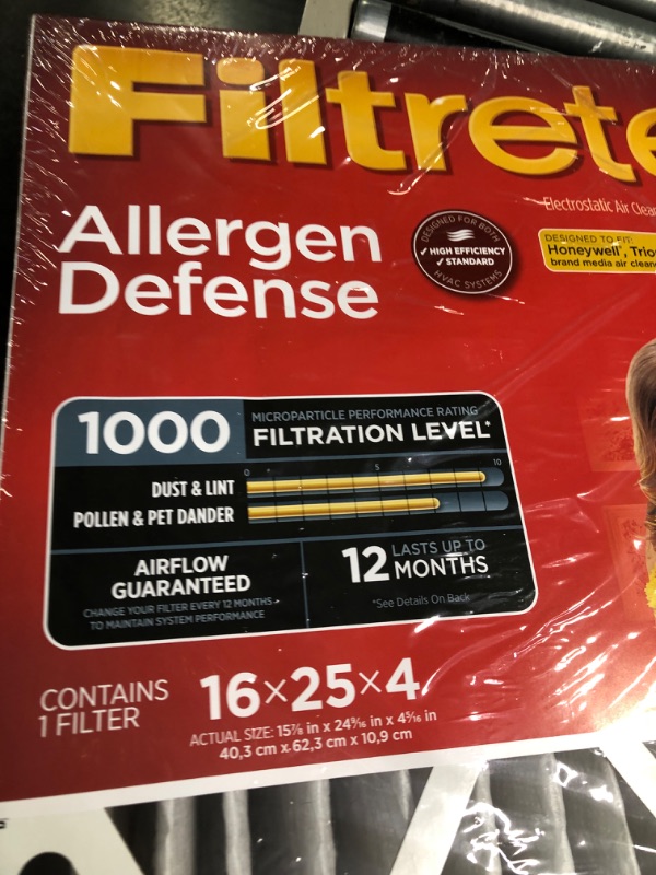 Photo 3 of 3M COMPANY NADP01-4IN-4 Ultra Allergen Filter, 1 Count (Pack of 1)