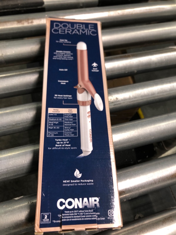 Photo 2 of 
Conair Double Ceramic 1-Inch Curling Iron, 1-inch barrel produces classic curls – for use on short, medium, and long hair
Style:Double Ceramic