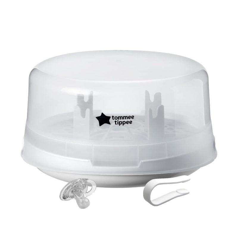 Photo 1 of 
Tommee Tippee Microsteri Microwave Steam Sterilizer for Baby Bottles and Accessories, Kills Viruses* and 99.9% of Bacteria, 4-Minute Sterilization Cycle