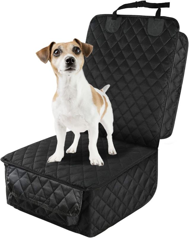Photo 1 of 
PETICON Waterproof Front Seat Car Cover, Full Protection Dog Car Seat Cover with Side Flaps, Nonslip Scratchproof Captain Chair Seat Cover Fits for Cars,...
