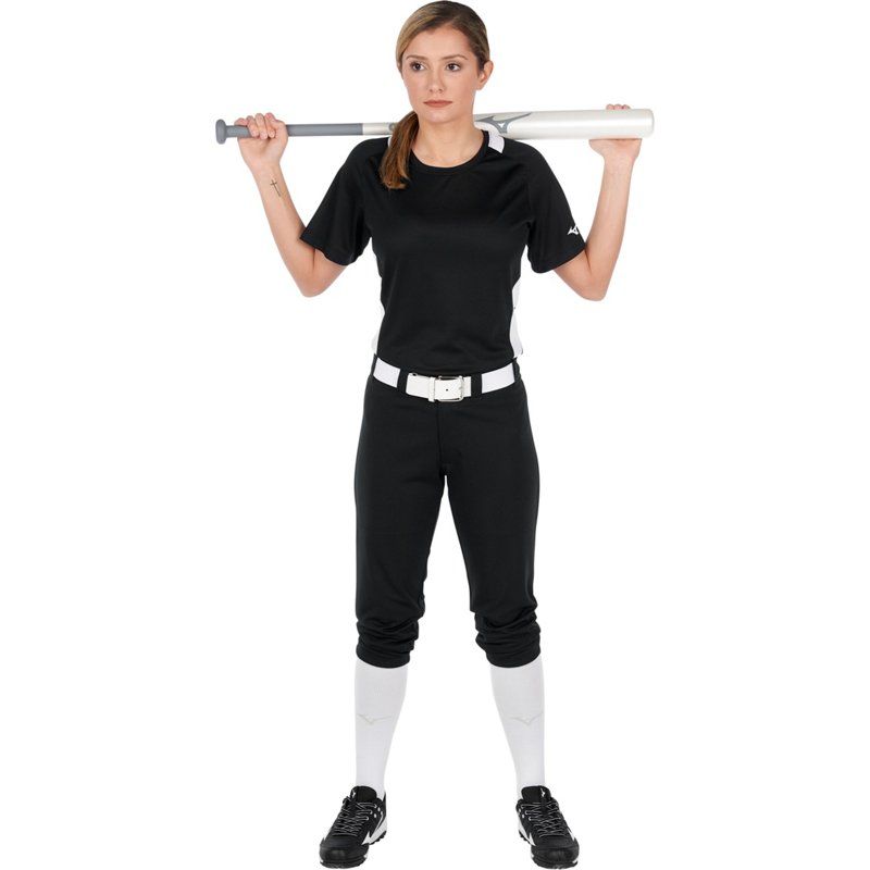 Photo 1 of Mizuno Women's Prospect Softball Pants Black, Large - Wmn Team Sprt Top/Bttm at Academy Sport