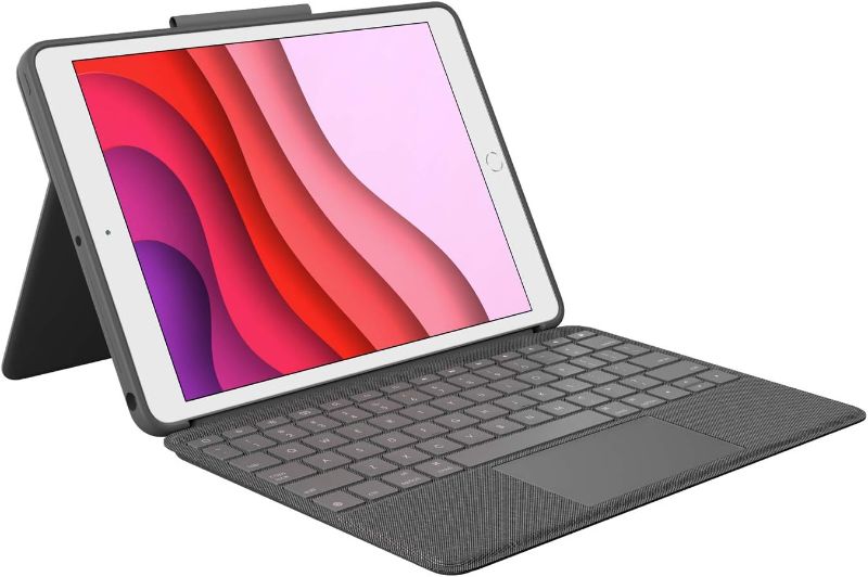 Photo 3 of 
Logitech Combo Touch for iPad (7th, 8th and 9th generation) keyboard case with trackpad, wireless keyboard, Smart Connector technology - Graphite