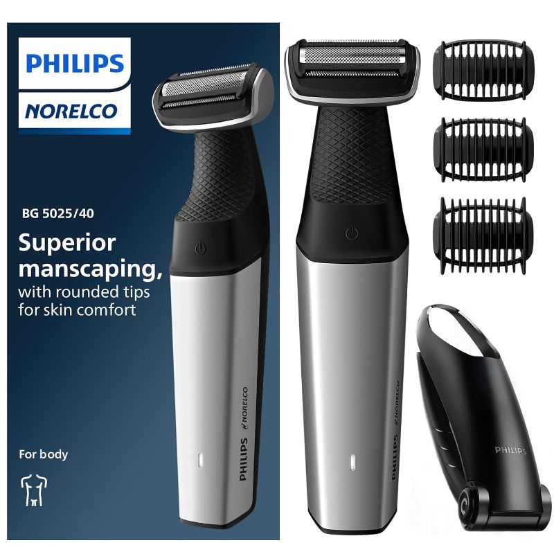 Photo 1 of 
Philips Norelco Bodygroom Series 5000 Showerproof Body & Manscaping Trimmer for Men with Back Attachment, BG5025/40