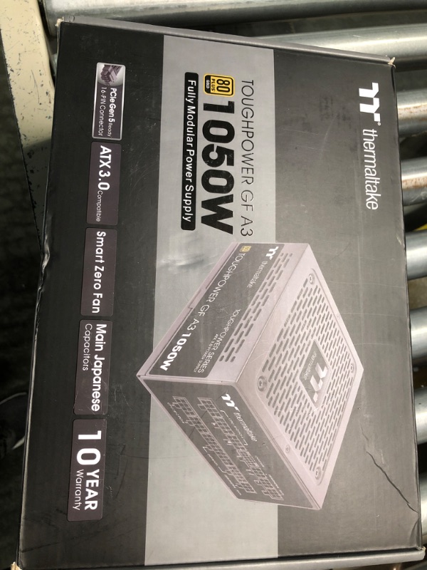 Photo 2 of Thermaltake Toughpower GF A3 1050W, True 600W 12VHPWR Connectors on PSU & NVIDIA RTX 40 Series, ATX 3.0/PCI-E 5.0, 80+ Gold, SLI/Crossfire Ready Power Supply, PS-TPD-1050FNFAGU-L, 10 Year Warranty