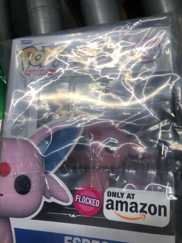 Photo 2 of Funko Pop! Games: Pokemon - Espeon Flocked, Amazon Exclusive