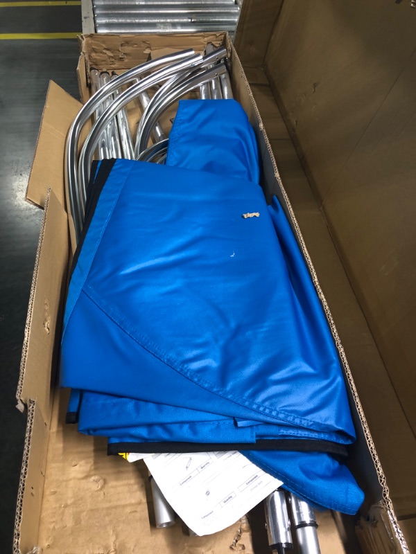 Photo 1 of KAKIT 750D 3 4 Bow Bimini Top Includes Quick Release Pin Support Poles Heavy Duty Cover Adjustable Straps Storage Boot blue 3 Bow 6'L x 46" H x 54"-60" W