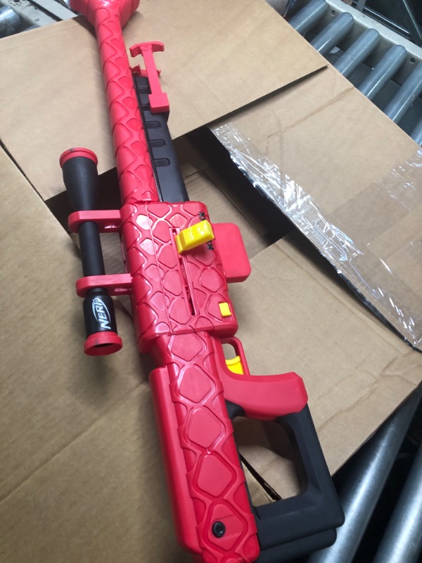 Photo 1 of Nerf Roblox Zombie Attack: Viper Strike Nerf Sniper-Inspired Blaster With Scope, Code for Exclusive Virtual Item, Roblox Toys for 8 Year Old Boys & Girls and Up, 6-Dart Clip, 6 Nerf Elite Darts, Bipod