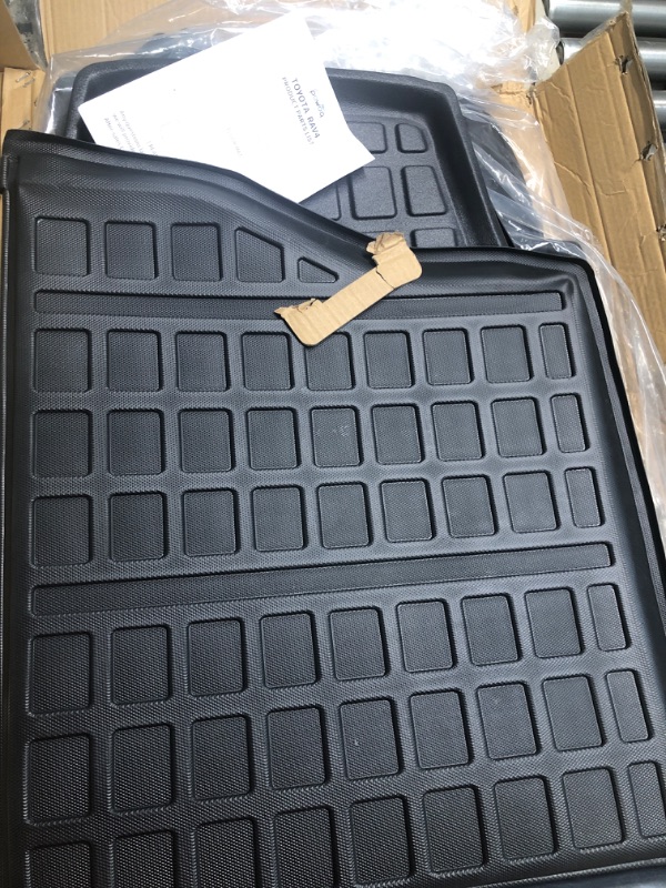 Photo 1 of powoq Fit 2019 2020 2021 2022 2023 Toyota RAV4 Floor Mat TPE Material Cargo Mat Cargo Liner for Toyota RAV4 Accessories (Rear Trunk Mat + Floor Mats)