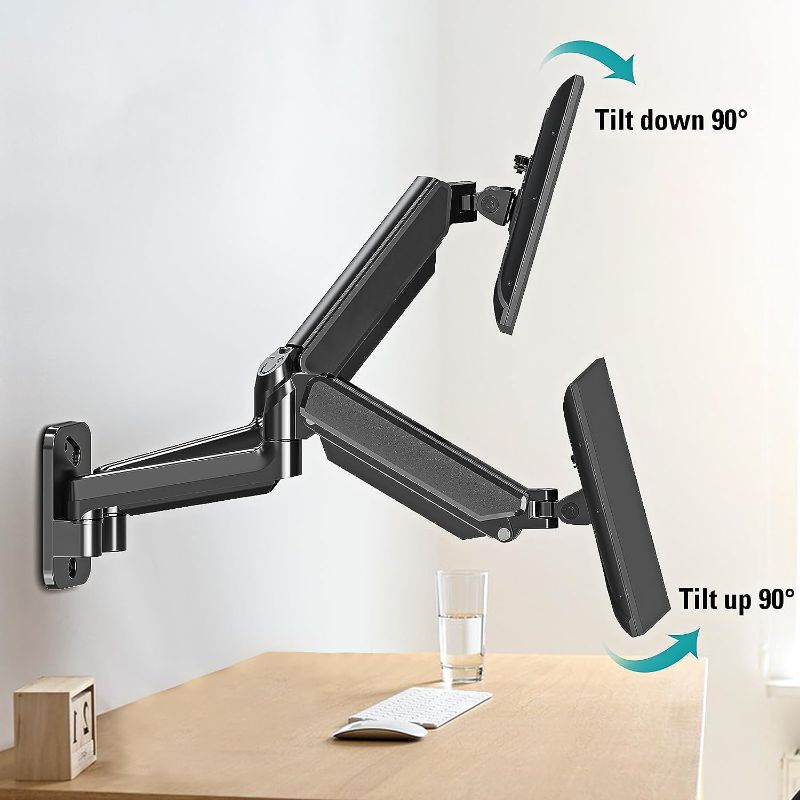 Photo 1 of Monitor Wall Mount for 13 to 32 Inch Computer Screens, Monitor Mounts for 2 Monitors Holds Up to 19.8lbs Each,Full Motion
