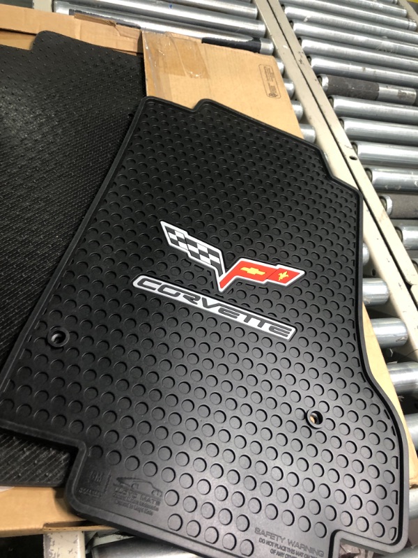 Photo 3 of Lloyd Mats Heavy Duty Signature Rubber All Weather Floor Mats for Corvette C6 2005-2007.5 (Post Fastener) (2PC - Fronts, Black) 2PC - Fronts Black