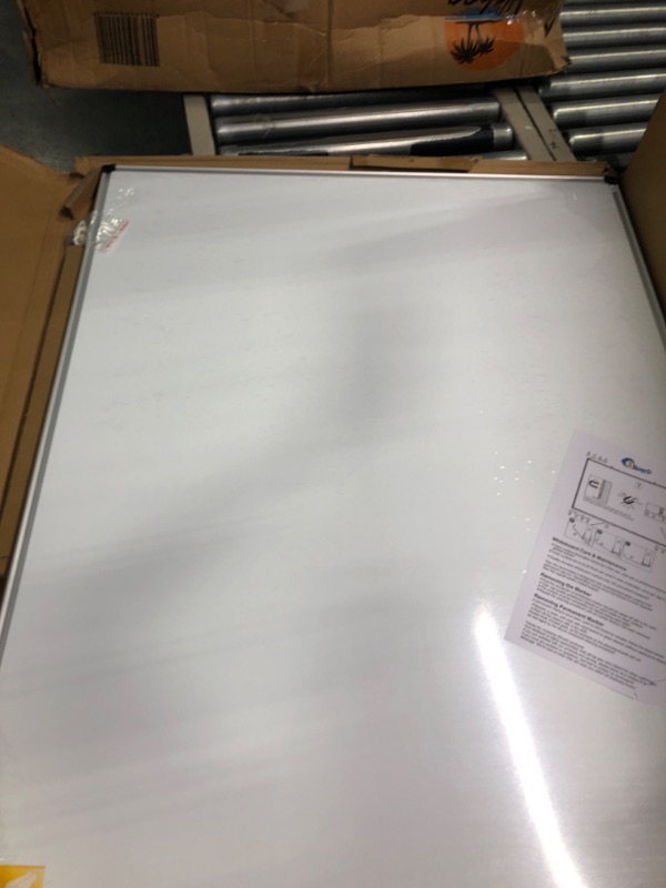 Photo 3 of XBoard Magnetic Dry Erase Board/Whiteboard, 36 X 24 Inches, Double Sided White Board,1 Dry Eraser & 3 Dry Erase Markers & 4 Push Pin Magnets 36" x 24"