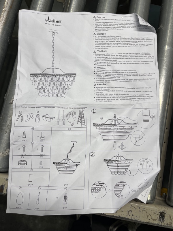 Photo 1 of Wellmet Crystal Chandelier Farmhouse 5 Tiers Crystal Light Fixtures Hanging Modern Bronze Ceiling Pendant Light, Chandeliers for Dining Room, Kitchen Island, Bedroom, Foyer, Entryway, Bar, W28-inch Bronze 28"W