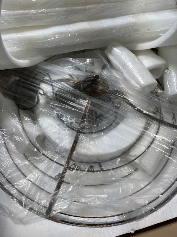 Photo 1 of Wellmet Crystal Chandelier Farmhouse 5 Tiers Crystal Light Fixtures Hanging Modern Bronze Ceiling Pendant Light, Chandeliers for Dining Room, Kitchen Island, Bedroom, Foyer, Entryway, Bar, W28-inch Bronze 28"W