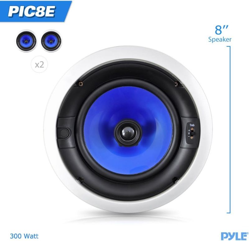 Photo 5 of 2-Way in-Wall in-Ceiling Speaker System - Pyle PIC8E 2 pcs