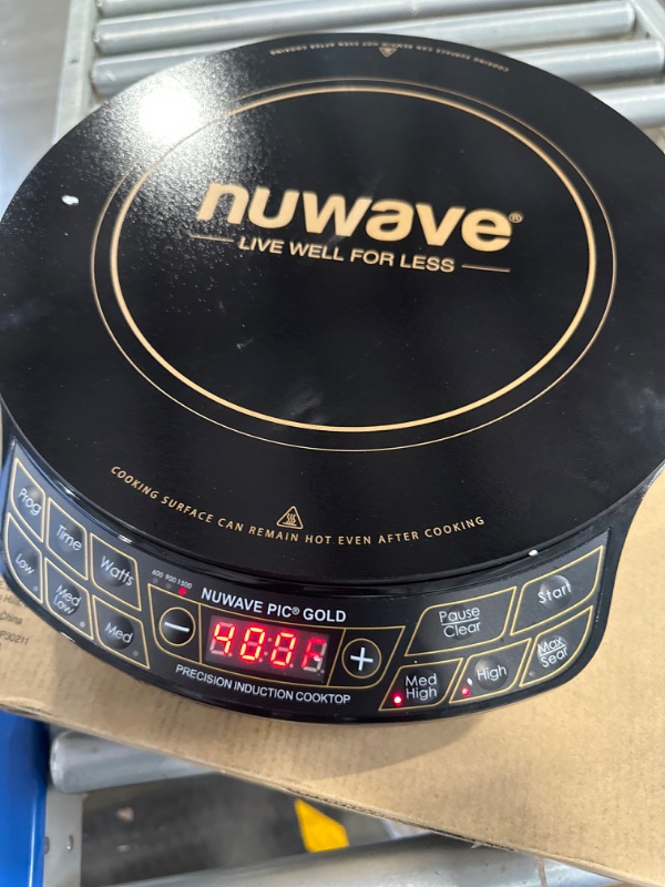 Photo 4 of 
Nuwave Precision Induction Cooktop Gold, 12” Shatter-Proof Ceramic Glass Surface, Large 8” Heating Coil, Portable, 51Temp Settings 100°F to 575°F, 3 Wattage...