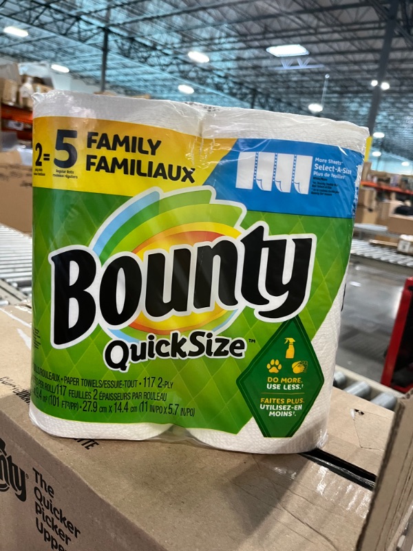 Photo 1 of Bounty Quick Size Paper Towels, White, 4 Packs Of 2 Family Rolls = 8 Family Rolls
similar
