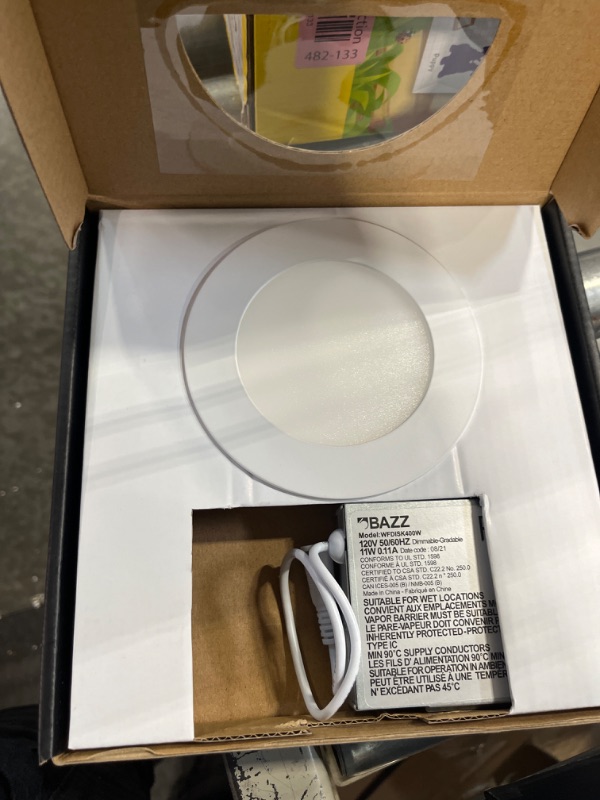 Photo 1 of Bazz WFDISK400W Slim Disk Colors Smart Home Wi-Fi RGB LED Recessed Fixture Kit,