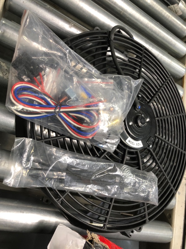 Photo 4 of A-Team Performance - 160061 16" Universal High Performance Heavy Duty 12 Volts Black Radiator Electric Wide Curved Cooling Fan Assembly Kit 8 Blade Fan 3000 CFM