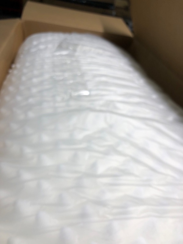 Photo 3 of Zayton 1-inch Convoluted Foam Mattress Topper with Egg Shell Design | Breathable, Soft, and Comfortable Bed Toppers for Back Pain, Orthopedic Support for Better Sleep, Queen, White White Queen 1-Inch Convoluted