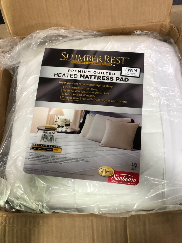 Photo 2 of ***USED***Slumber Rest Premium Electric Mattress Pad - Twin