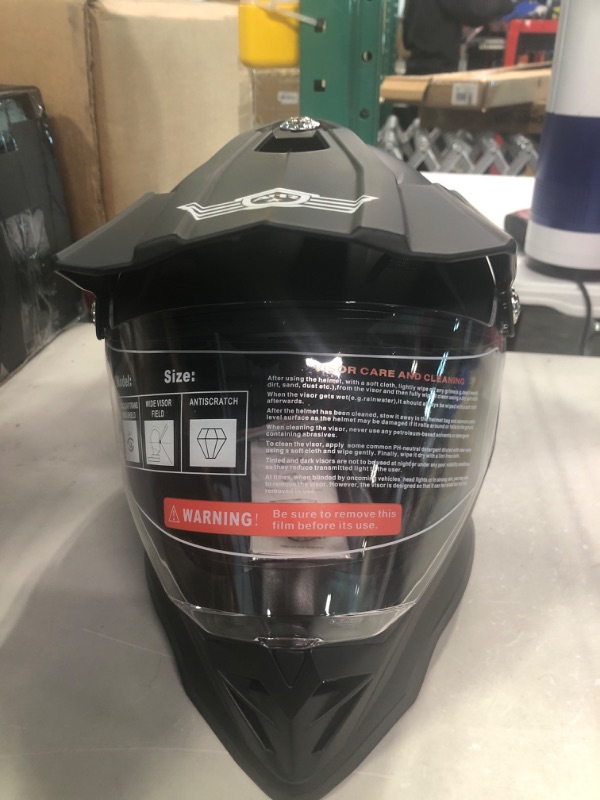 Photo 1 of AHR Full Face Dual Sport Motorcycle Helmet Dirt Bike Off Road ATV Motocross Lightweight Helmet DOT Approved H-VEN35
