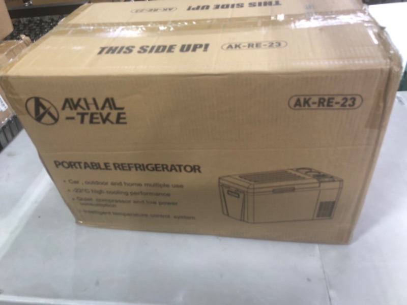 Photo 1 of ***DOES NOT WORK**Missing battery, power cable and other parts*********AKHAL-TEKE 12 Volt Refrigerator, Rechargeable 24 Quart(23L)Portable Refrigerator Freezer(-7?~50?) APP Control Car Fridge Cooler with Compressor 12/24V DC and 110-240V AC for Car, Campi