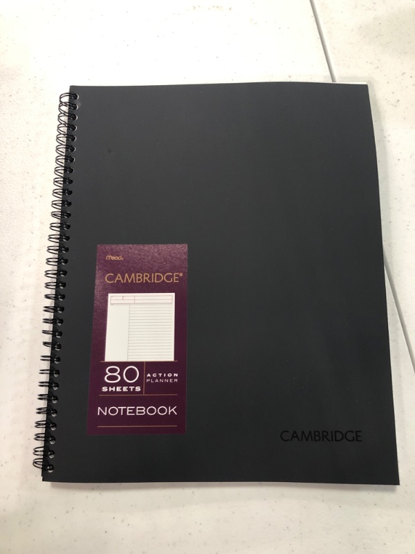 Photo 2 of Cambridge Limited Professional Notebook, 8.5" x 11", Wide Ruled, 80 Sheets, Black (06064)