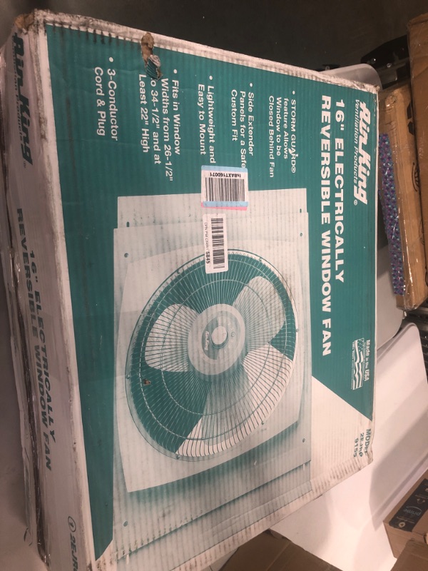 Photo 1 of Air King 9155 Window Fan, 16-Inch,White