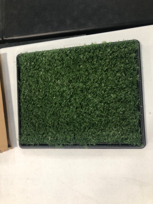 Photo 2 of Artificial Grass Puppy Pee Pad for Dogs and Small Pets - 16X20 Reusable 3-Layer Training Potty Pad with Tray - Dog Housebreaking Supplies by PETMAKER