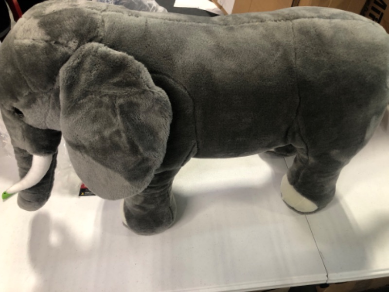 Photo 1 of Melissa & Doug Giant Elephant - Lifelike Stuffed Animal (over 3 feet long)
