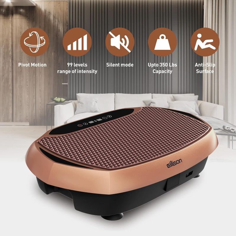 Photo 1 of EILISON Fitpro Vibration Plate Exercise Machine - Whole Body Workout Vibration Fitness Platform w/Loop Bands - Lymphatic Drainage Machine for Shaping,Toning, Wellness, Recovery