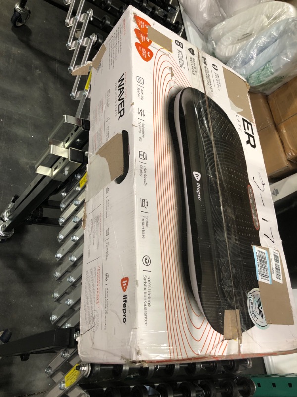Photo 1 of LifePro Waver Vibration Plate Exercise Machine - Whole Body Workout Vibration Fitness Platform w/ Loop Bands - Home Training Equipment for Weight Loss & Toning Red