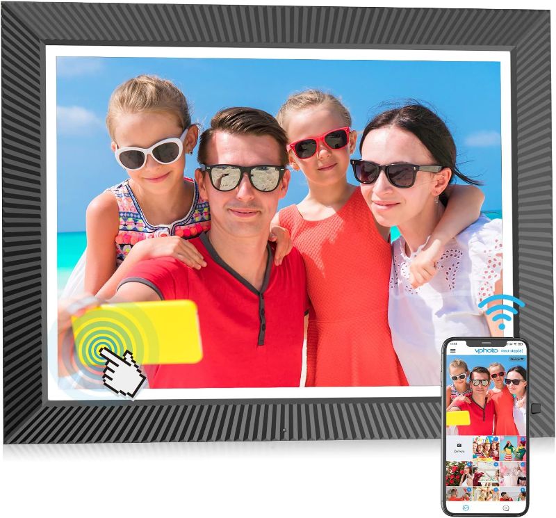 Photo 1 of 17-inch Smart Digital Picture Frame - FULLJA WiFi Digital Photo Frame with Touch Screen, Wall Mountable, 32GB, Motion Sensor, Unlimited Cloud Storage, Best Gifts for Loved Ones
