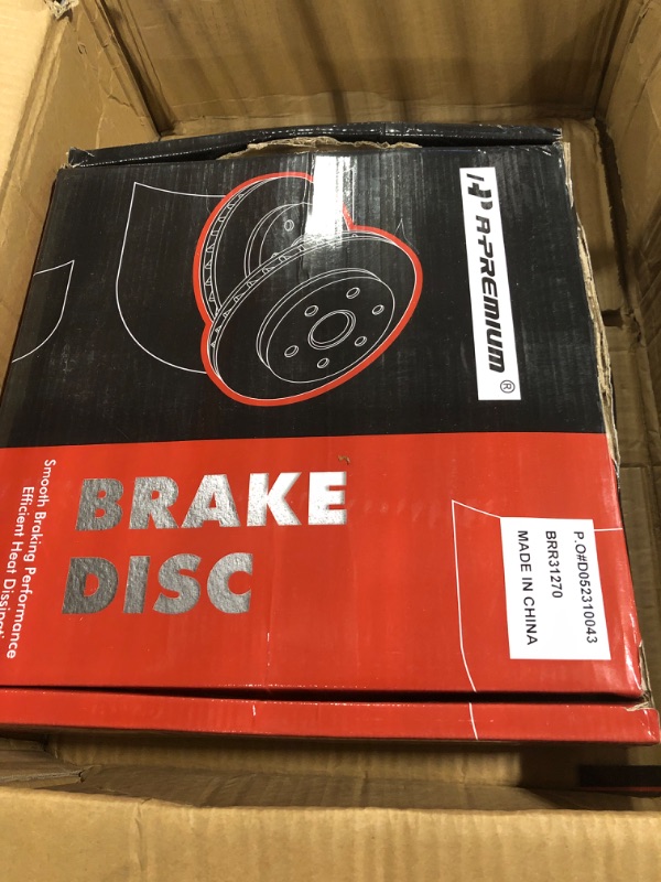 Photo 3 of A-Premium 10.83 inch(275mm) Front Vented Disc Brake Rotors + Ceramic Pads Kit Compatible with Select Pontiac and Toyota Models - Corolla 2003-2008, Matrix 2003-2008, Vibe 2003-2008, 1.8L, 6-PC Set