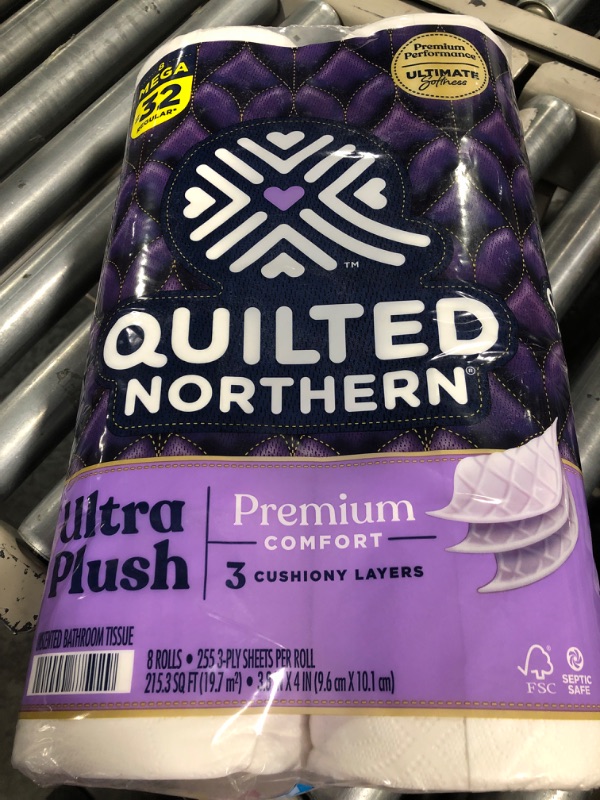Photo 1 of QUILTED NORTHERN ULTRA PLUSH® TOILET PAPER, 8 MEGA ROLLS