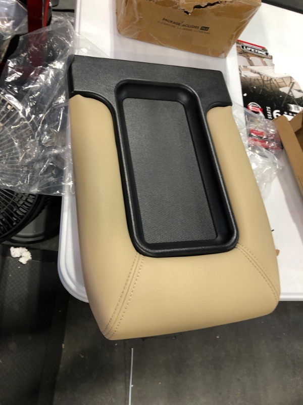 Photo 3 of A ABIGAIL Center Console Lid Replacement Kit Compatible with 1999-2007 Chevy Silverado, Avalanche, Suburban, GMC Sierra, Yukon Replaces OEM # 19127364 19127365 19127366 (Beige)