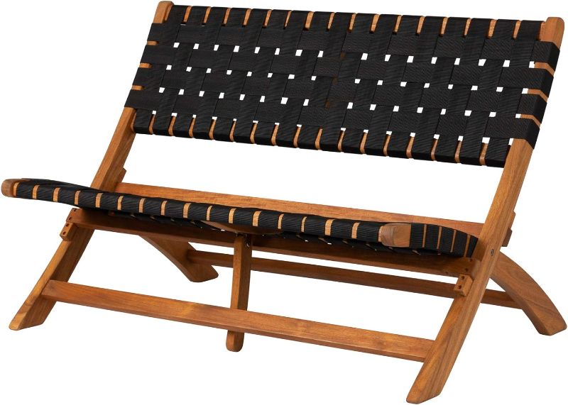 Photo 1 of Patio Sense - Sava Wooden Folding Bench - Brown