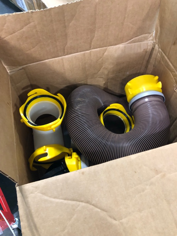 Photo 3 of Camco 39667 Revolution 20' Sewer Hose Kit with Swivel Fittings and Wye Connector - Ready To Use Kit with Fittings, Hoses, and Storage Caps, Great For RVs with Separate Tank Valves 20' Sewer Hose Kit with Wye Standard Packaging