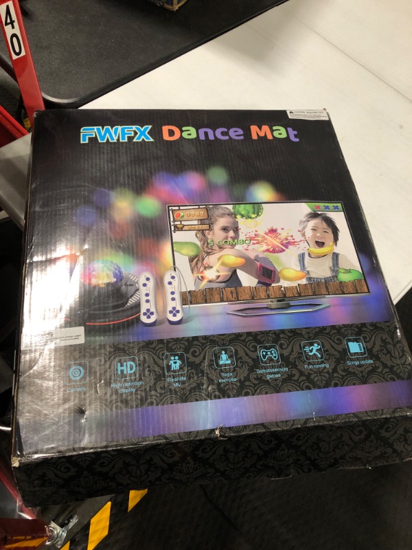 Photo 2 of FWFX Electronic Dance Mats - Exercise Fitness Dance Pad Game for TV, Double Dancing Game for Kids and Adults, Wireless Musical Dancing Mat, Xmas Gifts for 6 7 8 9 10 11 12 Year Old Girls Purple Double Dance Mat