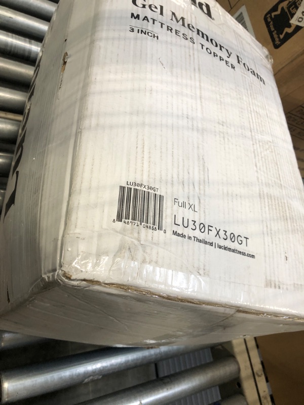 Photo 2 of Lucid 3 Inch Mattress Topper Full XL With Lucid Topper Cover– Memory Foam Mattress Topper Full XL - Gel Infused – Removable Mattress Topper Cover Full XL 3 Inch Topper with Cover