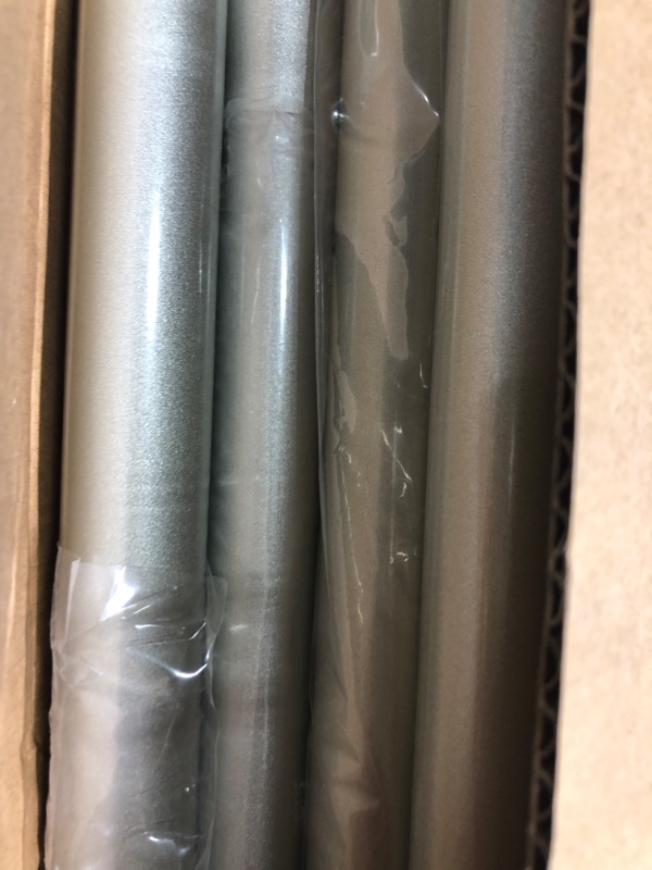 Photo 2 of 2 Pack Silver Curtain Rods for Windows 72 to 144 Inch(6-12ft),1 Inch Diameter Heavy Duty Curtain Rods,Modern Adjustable Curtain Rod,Decorative Drapery Rods,Window Curtains Rod 66-144",Antique Silver 72-144"&2 pack Antique Silver