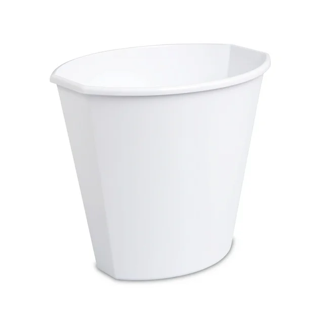 Photo 1 of Sterilite 2.5 Gal. Wastebasket Plastic, White