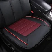 Photo 1 of Sanwom Car Seat Covers Full Set - Universal Leather Non-Slip Automotive Cushion Cover - 5 Faux Automotive Cover for Jeep, Van, SUV, Pickup, Sedan, Truck, Black, Red Line FULL SET L2-BLACK&RED